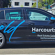 Harcourts door signage