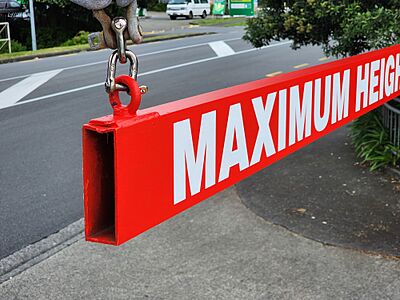 Repainted Max Height Signs