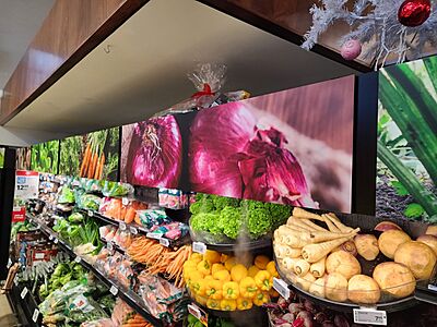 Matte Black Header Boards + Movable Produce Signage - Island Bay